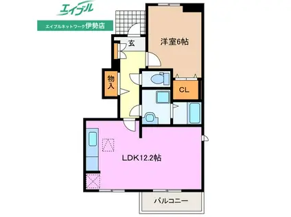 プリマヴェーラ II(1LDK/1階)の間取り写真