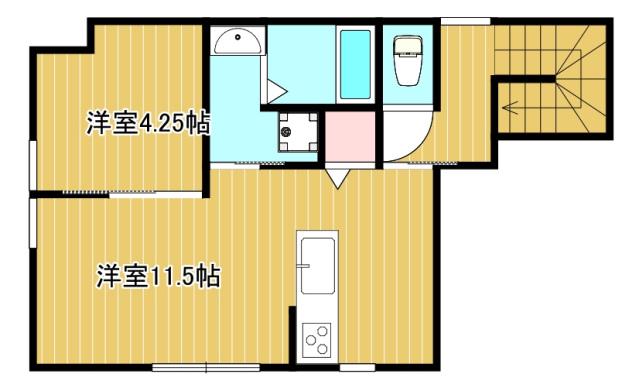 エクラン(1LDK/2階)の間取り写真