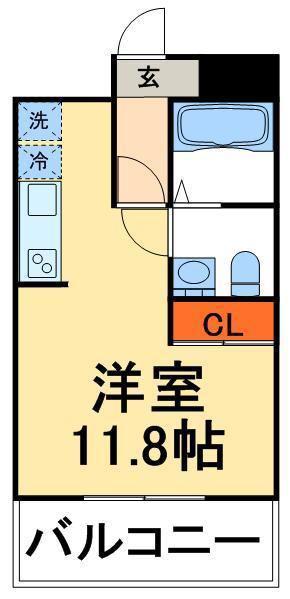 HF浅草橋レジデンス(ワンルーム/12階)の間取り写真