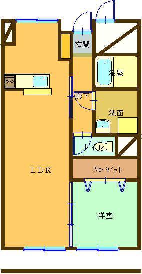 TAS2002(1LDK/6階)の間取り写真
