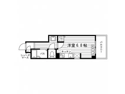 レジディア中目黒(ワンルーム/7階)の間取り写真