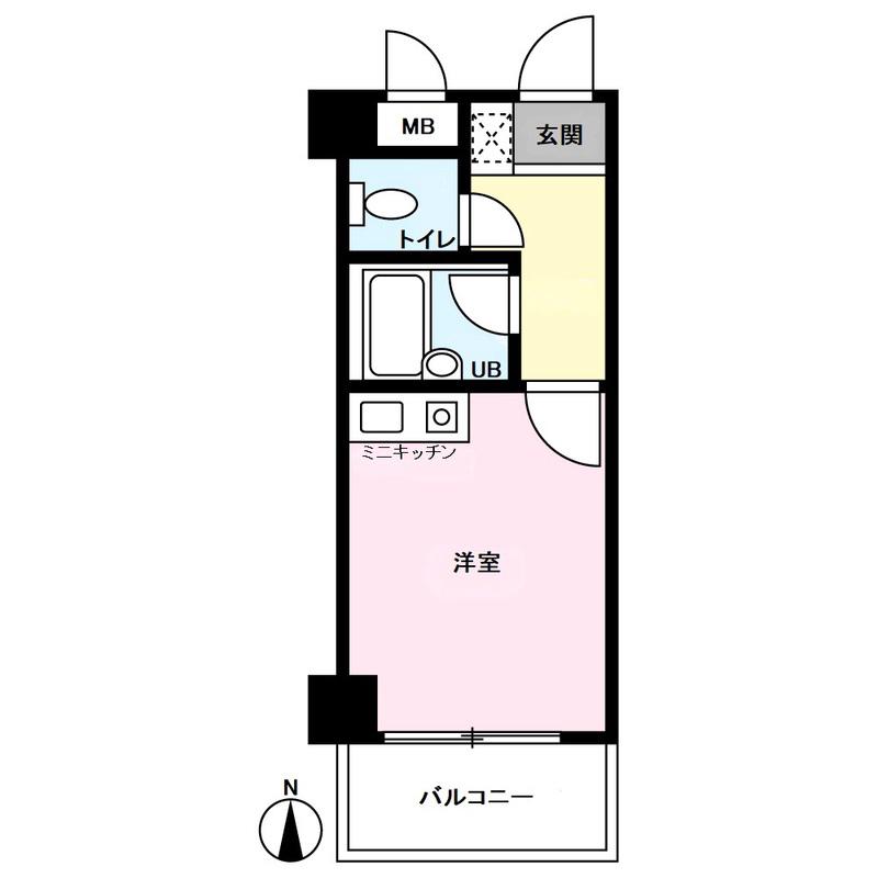 パレ・ドール日の出新潟(ワンルーム/3階)の間取り写真