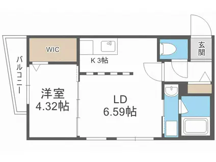 FARNESTひばりが丘(1LDK/3階)の間取り写真