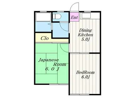 メイプルよりずみB(2DK/2階)の間取り写真