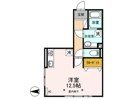 グランメゾン朝倉(ワンルーム/2階)の間取り写真