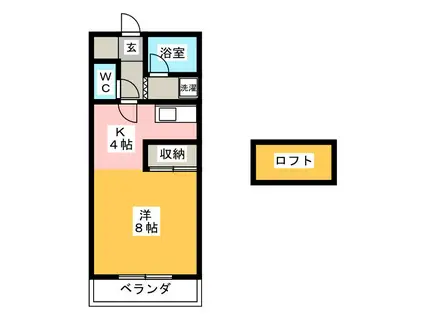 アビタシオン大垣(1K/3階)の間取り写真