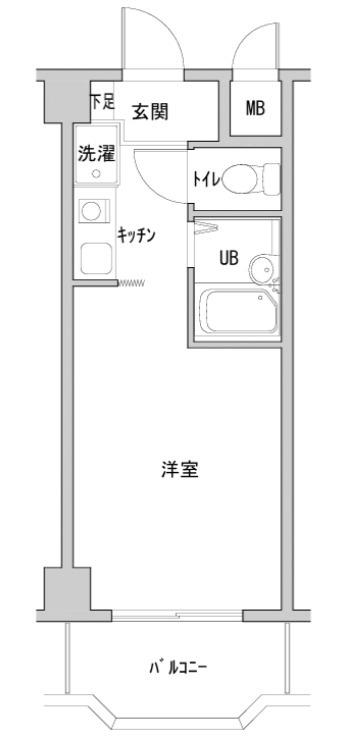 シティパーク菱屋西(1K/3階)の間取り写真