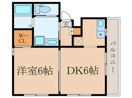 サンクレスト鷺宮(1DK/1階)の間取り写真