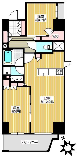 リビオ板橋駅前(2LDK/11階)の間取り写真