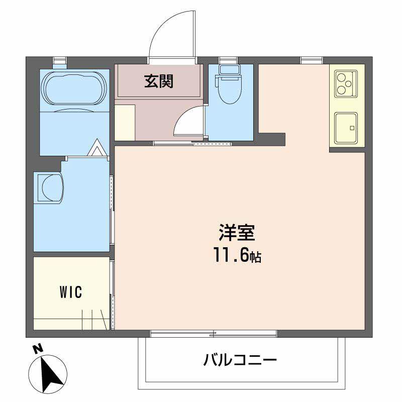 シャーメゾンHARUKA(ワンルーム/2階)の間取り写真