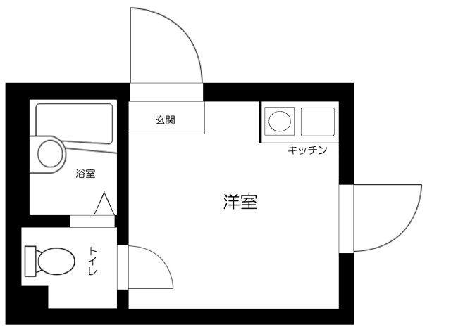 リッシェル北千住(ワンルーム/1階)の間取り写真