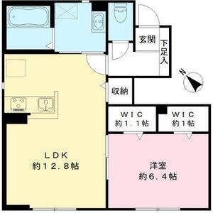 GRUNDY(1LDK/1階)の間取り写真
