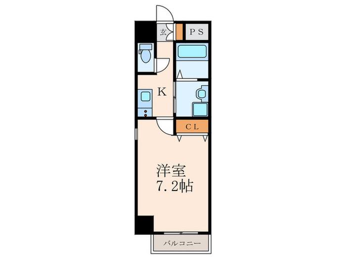 BERGAMOTTO三萩野(1K/2階)の間取り写真