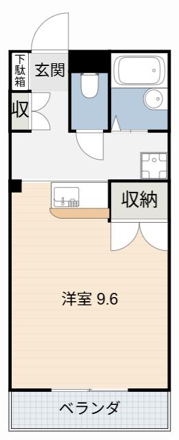 ソフィアライト(1K/4階)の間取り写真