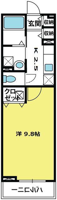 アルバ・ベレッツァ (1K/1階)の間取り写真