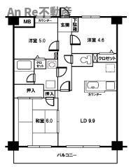 アン・リミエール(3LDK/5階)の間取り写真