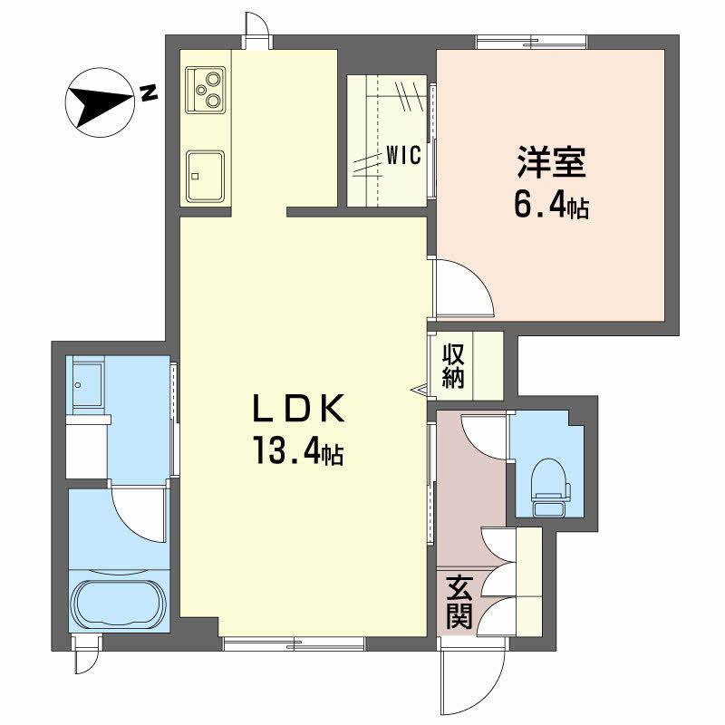 シャーメゾン・トムテ(1LDK/1階)の間取り写真