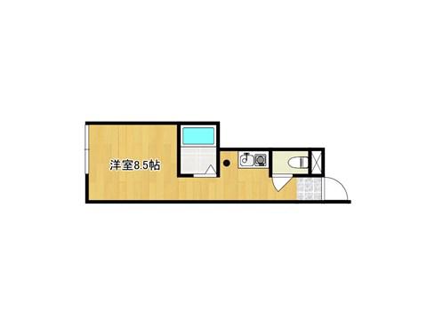 グランフォルム(ワンルーム/1階)の間取り写真