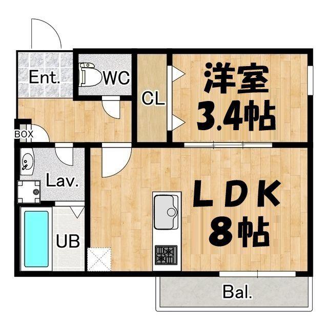 ジーメゾン東岩槻ウエスト(1LDK/1階)の間取り写真