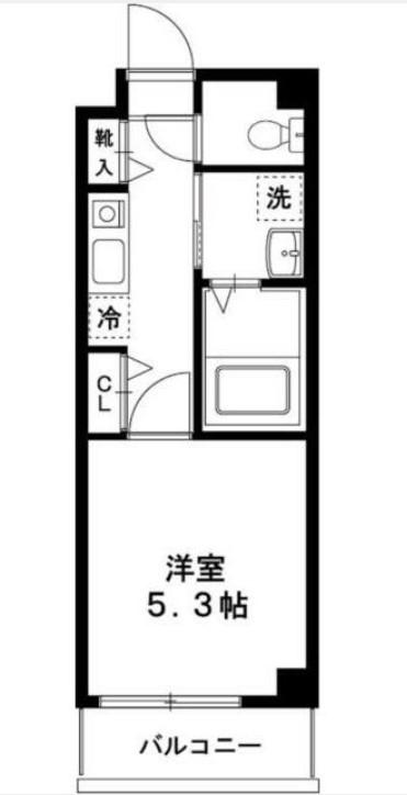 2NDブレスト(1K/2階)の間取り写真