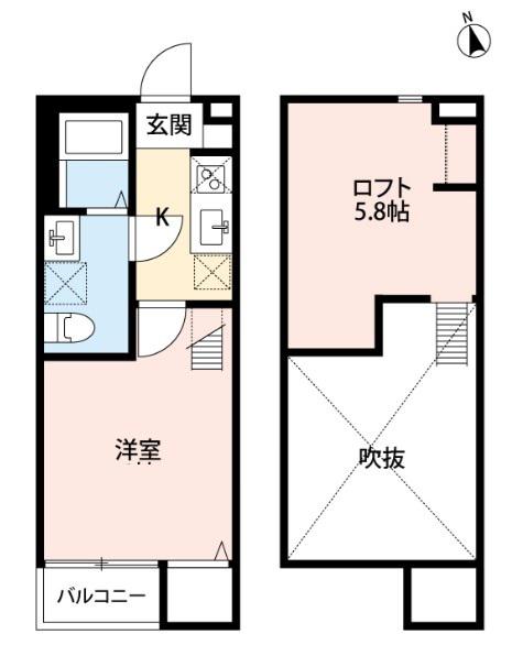 レイズ大久保(1K/1階)の間取り写真