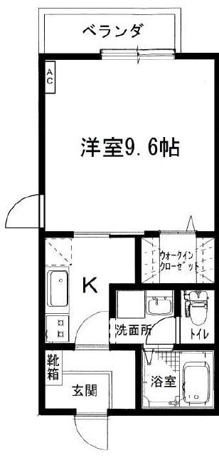 パストラル室本1号地(1K/1階)の間取り写真