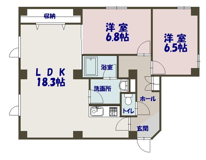 シャトレー3・1(2LDK/1階)の間取り写真