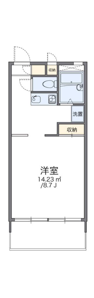 レオパレス吉田(1K/3階)の間取り写真