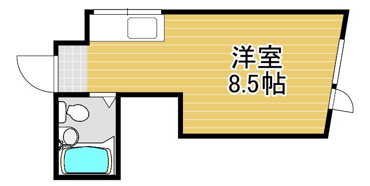 ベルビー豊田(ワンルーム/2階)の間取り写真