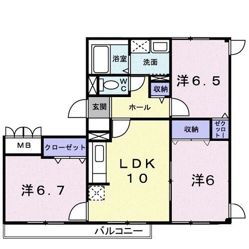 グランアヴェニ-ル(3LDK/3階)の間取り写真