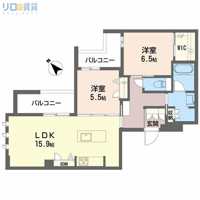 オルキデア クオーレ(2LDK/3階)の間取り写真