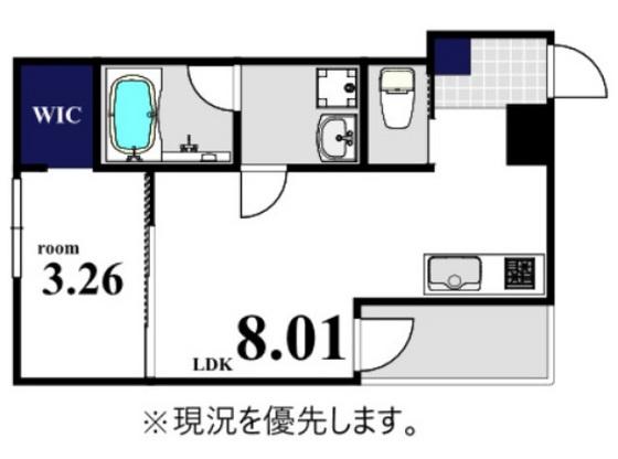 MOVE旭園サウス(1LDK/1階)の間取り写真