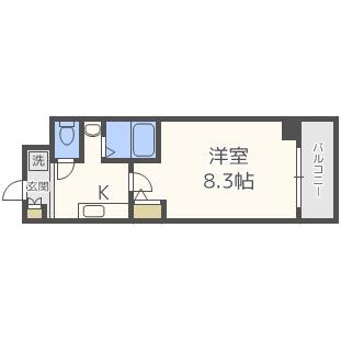 レジデア西本町(1K/11階)の間取り写真