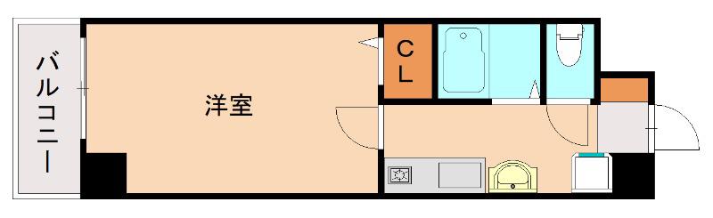 セレス香住ヶ丘II(1K/5階)の間取り写真