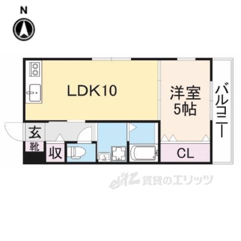 グランシャリオ招提Ⅰ(1LDK/1階)の間取り写真