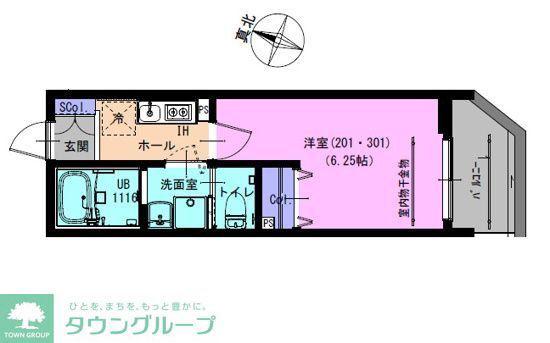 APARTAMENTO アリビオ柏(1K/3階)の間取り写真