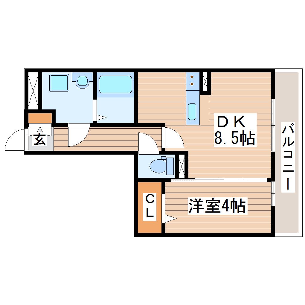 パレス イースト(1LDK/1階)の間取り写真