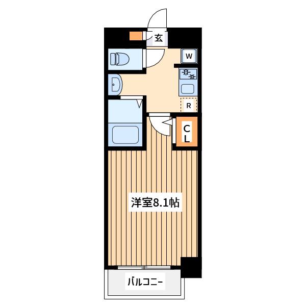 ソフィアガーデン(1K/3階)の間取り写真