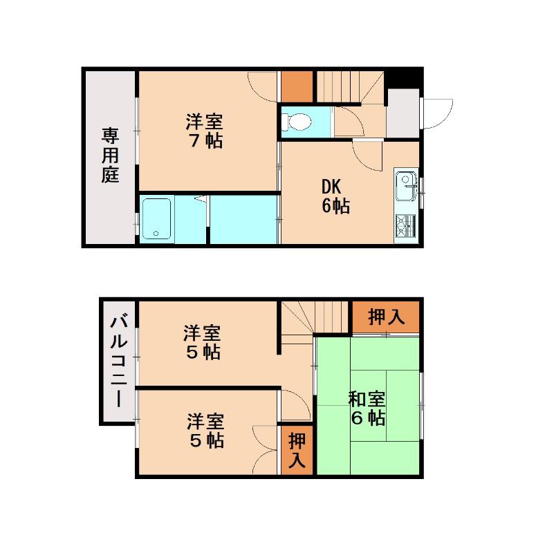 グランメゾン那珂川(4DK/1階)の間取り写真