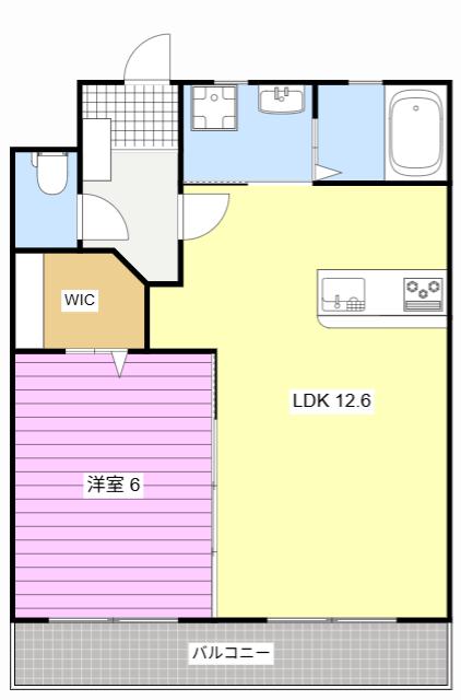 ディアコート橋羽(1LDK/4階)の間取り写真