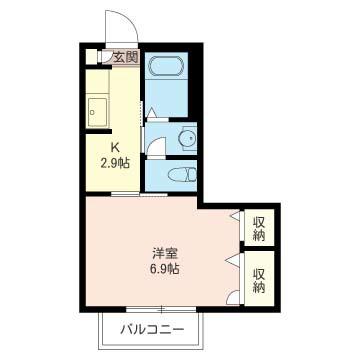 プレミールシャンブル(1K/1階)の間取り写真