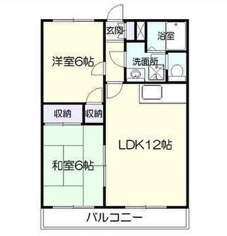 オアシス加納 I(2LDK/1階)の間取り写真