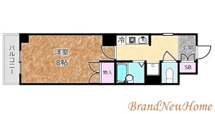 アーバン堺東(1K/5階)の間取り写真
