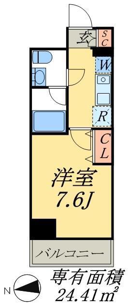 アーバネックス秋葉原イーストII(1K/3階)の間取り写真