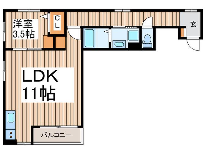 プリマベーラ ドゥエ(1LDK/2階)の間取り写真