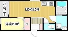 フォレストコート(1LDK/1階)の間取り写真