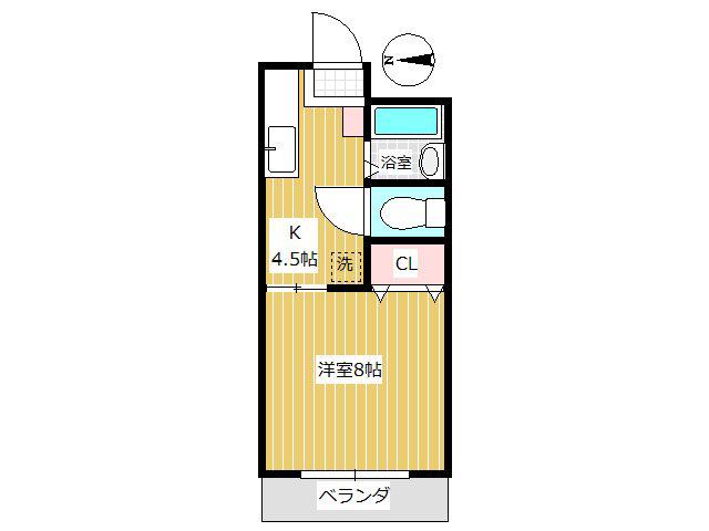 メゾンベルミュール(1K/1階)の間取り写真
