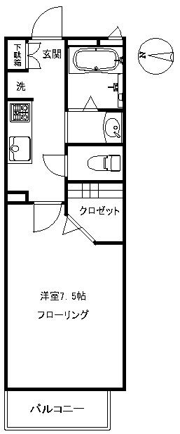 メゾンデパルク 5630309101(1K/2階)の間取り写真