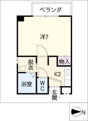 マンション五条橋(1K/5階)の間取り写真