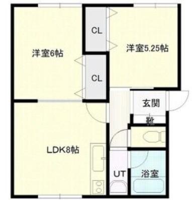 バルーンフラワー(2DK/2階)の間取り写真